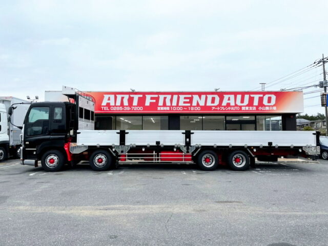 【1115】H25　ギガ　平ボデーアルミブロック　エアサス　木床　内フック26対