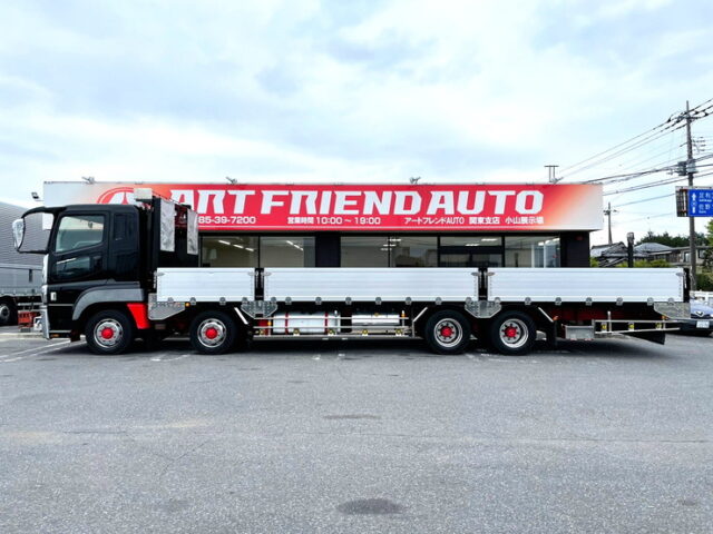 【1149】H24　スーパーグレート　平ボディアルミブロック　エアサス　木床　内フック27対　スタンション10対