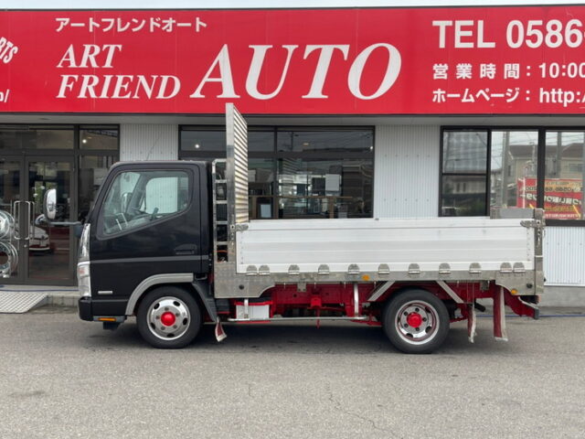 【1194】H21　キャンター　平ボデーアルミブロック　10尺　標準幅　ステンレスボデー　5速　130馬力