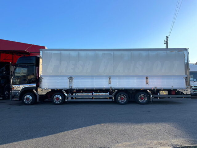 【1323】H19　クオン　ハイルーフ　ウィング　カスタム　総輪エアサス　アルミシマ床　ジョロダーレール4列