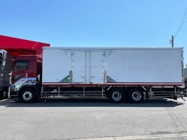 【1426】H28　ギガ　ハイルーフ　冷凍バン　ジョロダー4列　キーストン　サブエンジン　両サイド観音1Mオフセット