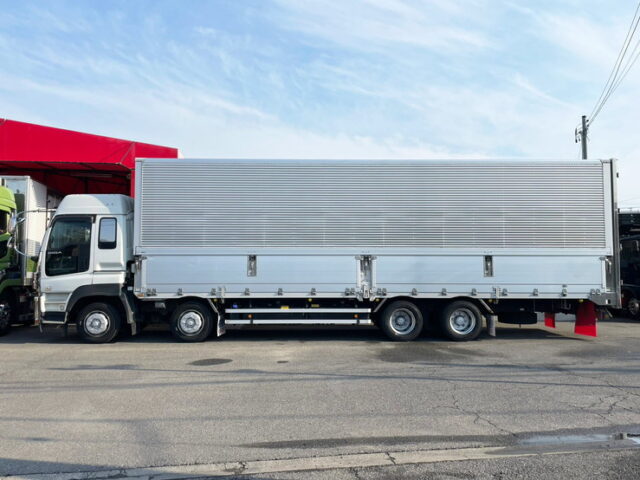 【1480】H27　ギガ　ハイルーフ　ウィング　木床　7速MT　380馬力　リア門口ステンレス