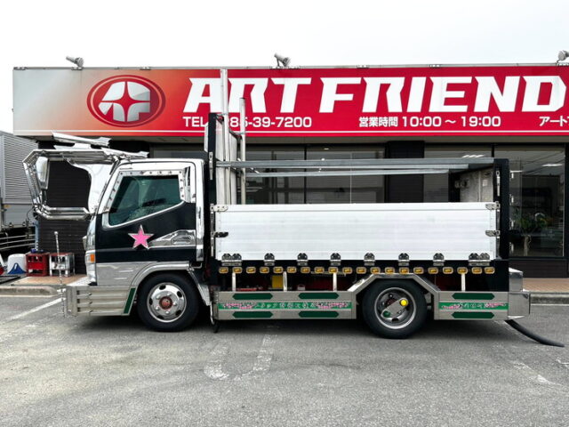 【1502】H17 ジェネレーションキャンター　平ボデー　架装多数　煙突マフラー