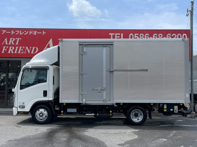 いすゞ　エルフ　アルミバン　低走行　ワイド　跳上ゲート　150馬力