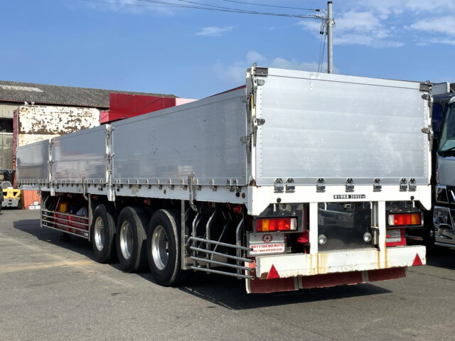 日本トレクス トレーラー 平ボデー アルミブロック 1Mアオリ リフトアクスル 中残し