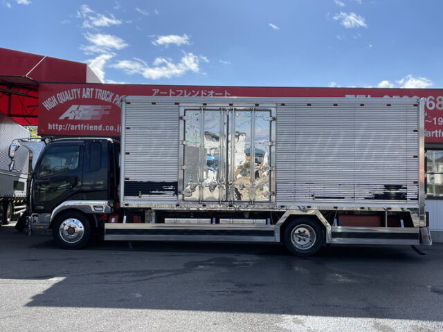 三菱ふそう　ファイター　冷凍バン　コルゲート　ジョロダー4列キーストン　エアサス