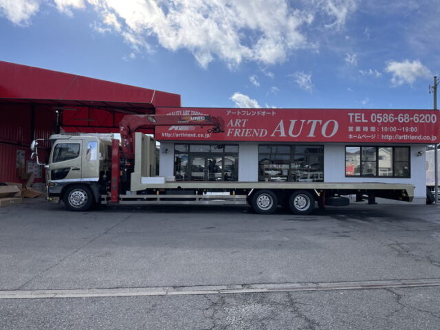 日野　17レンジャー　増トン　ハイジャッキセルフ　4段クレーン　ウィンチ付