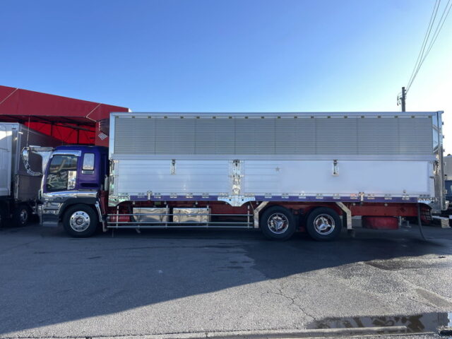 いすゞ：ギガ：冷凍ウィング：造りボディ：ステンレス多数：エアサス：1M10アオリ