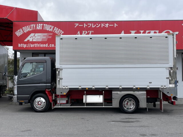 ブルーテックキャンター　ワイドロング　ウィング　架装多数　リア門口ステンレス