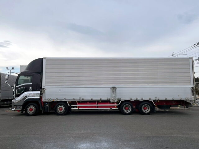 いすゞ　ギガ　ハイルーフ　アルミウィング　380馬力　リア門口ステンレス　