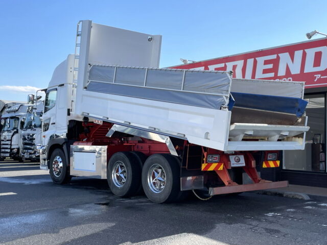 日野：17プロフィア：ダンプ：ハイルーフ：Ｌゲート：アルミホイール：メッキ多数