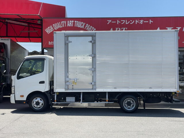日野：デュトロ：アルミバン：ワイドロング：木床：横扉：150馬力：AT車