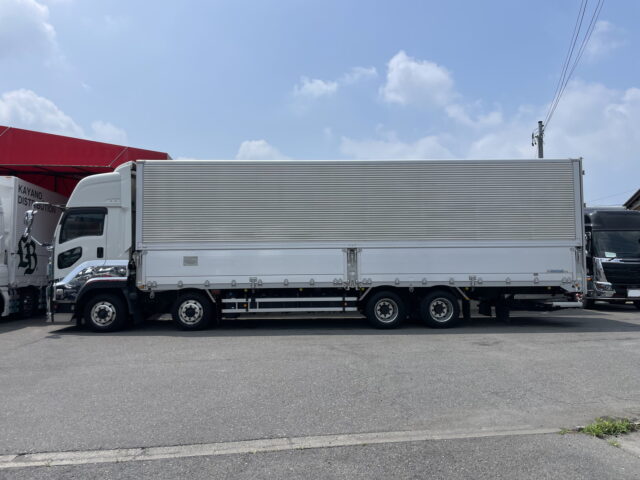 いすゞ：ギガ：ハイルーフ：ウィング：木床：格納パワーゲート：アルミホイール