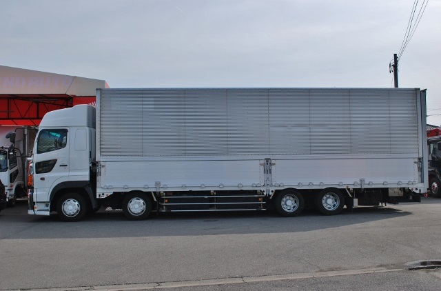 【360】日野プロフィア 低床 アルミウイング ハイルーフ 総輪エアサス 跳ね上げPG