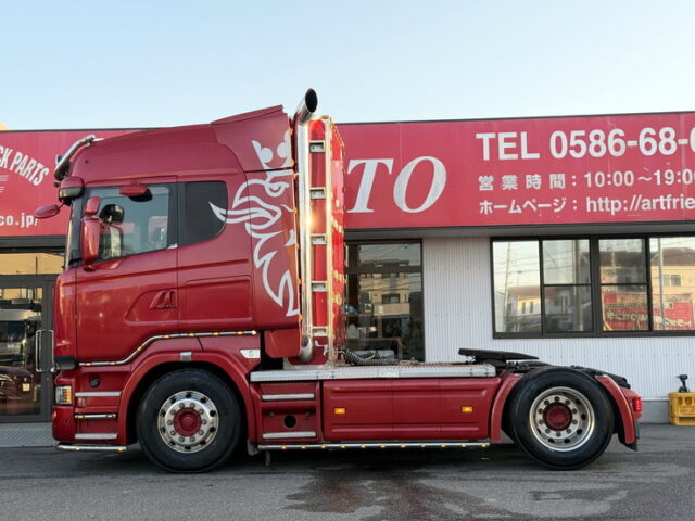 スカニア：R450：トレーラーヘッド：総輪エアサス：第5輪荷重11.300㎏：直6