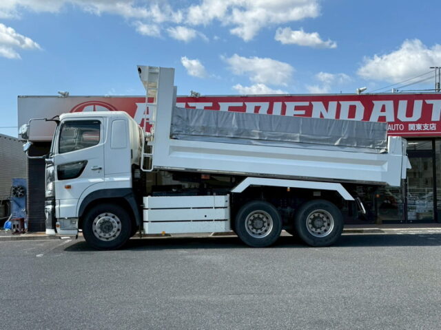 日野：プロフィア：ダンプ：5300×2350：アルミホイール：自重計：電動コボレーン：7速