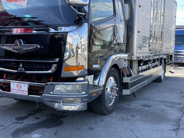 三菱ふそう　ファイター　冷凍バン　コルゲート　ジョロダー4列キーストン　エアサス