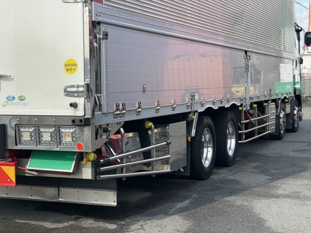 いすゞ：ギガ：ハイルーフ：ウィング：アルミホイール：スムーサー：木床