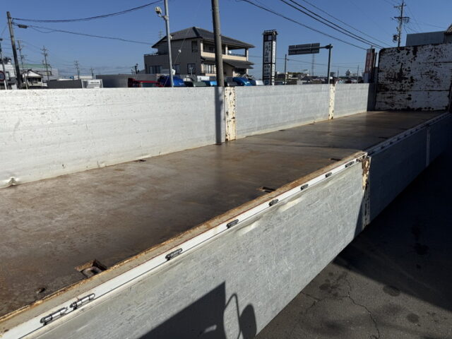 日本トレクス:トレーラー:平ボデー:アルミブロック:1Mアオリ:リフトアクスル:中残し