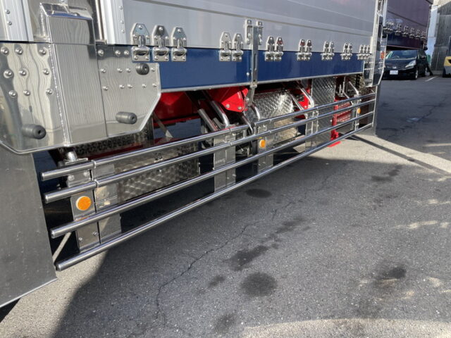 令和4年式 トレクス製 3軸 段付きトレーラーウィング リフトアクスル 後軸残し