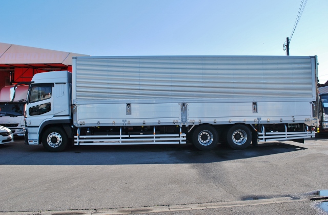 【375】三菱ふそうスーパーグレート　中低床　アルミウイング　ハイルーフ　総輪エアサス　