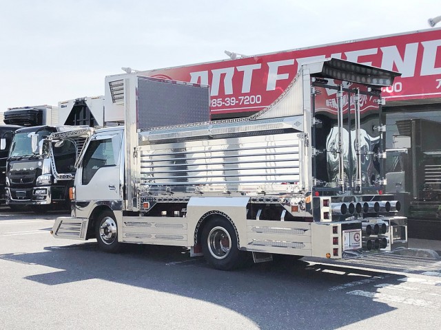 【401】いすゞ　エルフ　平ボデー　デコトラ