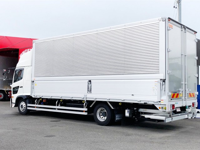 【495】日野　レンジャー　ワイド　ハイルーフ　アルミウイング　格納ゲート