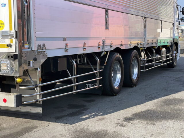 日野：17プロフィア：ハイルーフ：ウィング：10輪：リア門口ステンレス