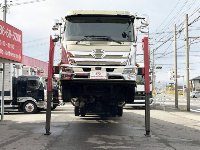 日野　17レンジャー　増トン　ハイジャッキセルフ　4段クレーン　ウィンチ付