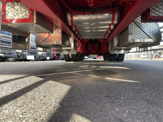 令和4年式 トレクス製 3軸 段付きトレーラーウィング リフトアクスル 後軸残し