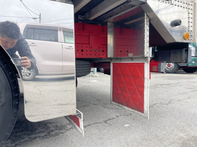 ブルーテックキャンター　ワイドロング　ウィング　架装多数　リア門口ステンレス