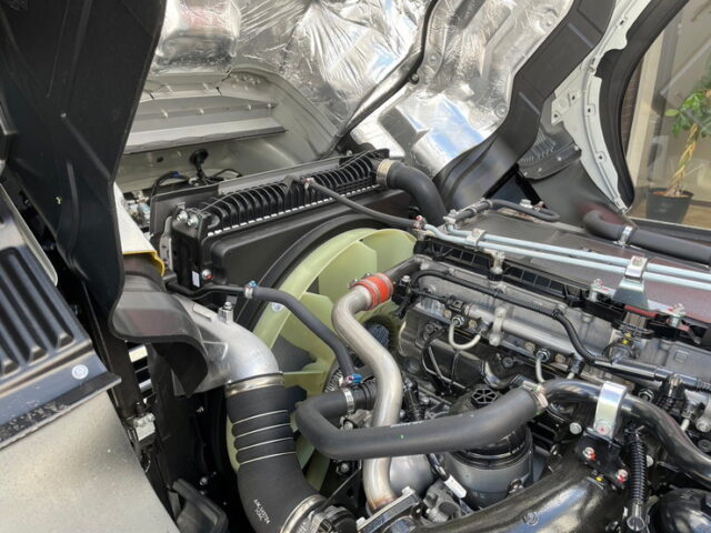 【現行型】スーパーグレートスーパーハイルーフ：ウィング未使用：リア門口ステンレス