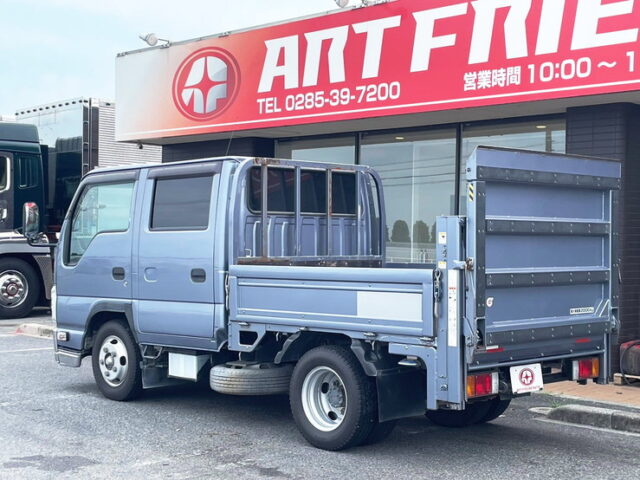 H29 エルフ　Wキャブ　平ボデー　垂直ゲート