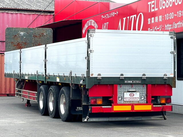 【1588】H30　日本トレクス　トレーラー　平ボデーアルミブロック　メーターアオリ　リフトアクスル中残し