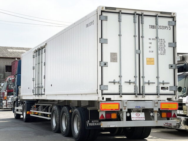 日野　17プロフィア　ハイルーフ　冷凍コンテナトレーラーセット　サーモキング前壁冷凍