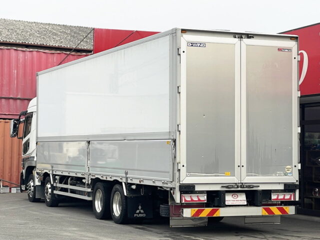 三菱ふそう　スーパーグレート　ハイルーフ　ウィング　エアサス　アルミホイール　木床