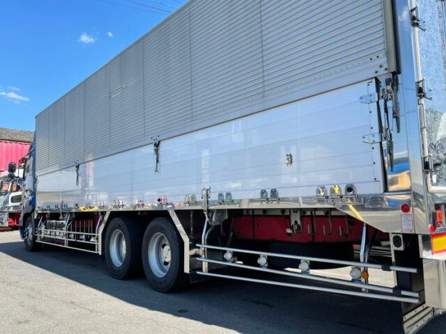 【869】H18　プロフィア　ハイルーフ　10輪ウィング　前後門工　ロッカーレールステンレス　7速MT