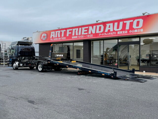 【992】H29　キャンター　積載車　3トン積　古河ユニックUC-35　ネオファイブ　積込角5度(乗り口3度)