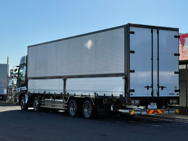 【1014】H28　クオン　ハイルーフ　トレクスボディ　ウィング　格納ゲート付　エアサス　木床