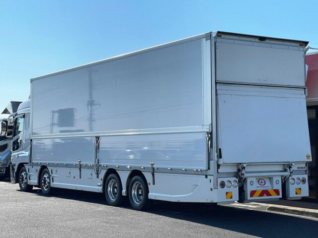 【1029】H27　スーパーグレート　ハイルーフ　7速MT　総輪エアサス　跳上ゲート　委託販売