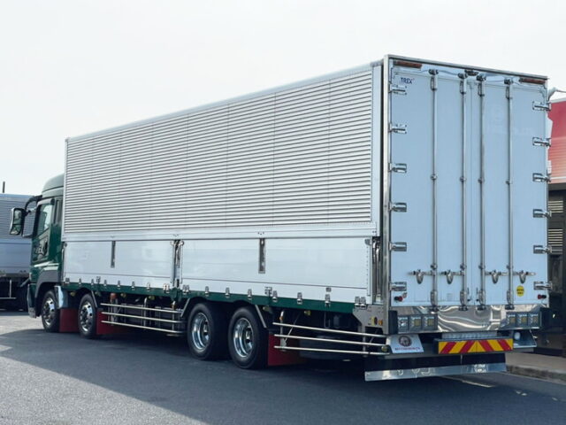 【1090】H24　スーパーグレート　ハイルーフ　ウィング　リア門口ステンレス　木床