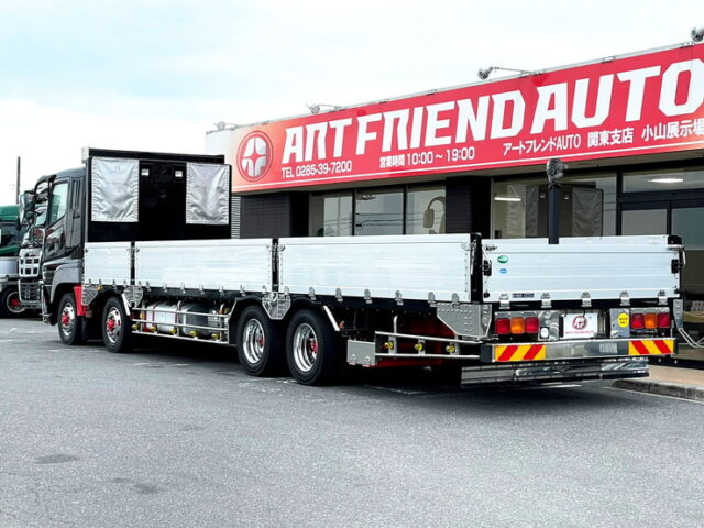 【1149】H24　スーパーグレート　平ボディアルミブロック　エアサス　木床　内フック27対　スタンション10対