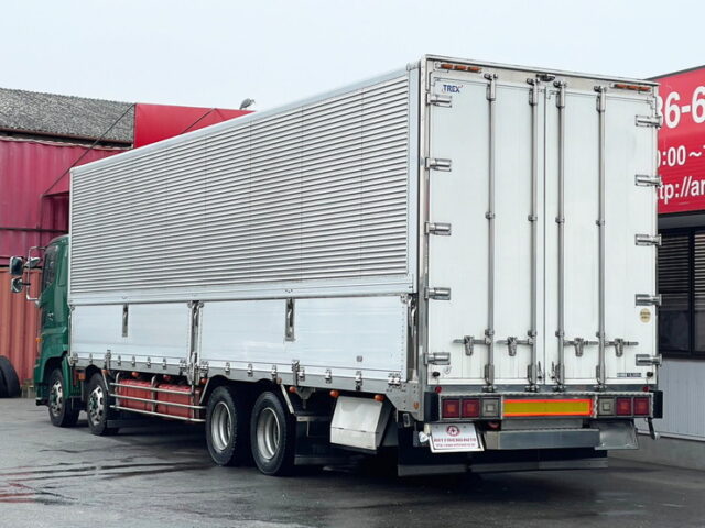 【1350】H22 プロフィア 冷凍ウィング リア門口ステンレス 木床 総輪エアサス