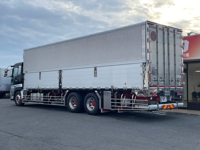 【1280】H27　クオン　冷凍ウィング　サブエンジン　低温設定　格納ゲート　ジョロダーレール4列　木床