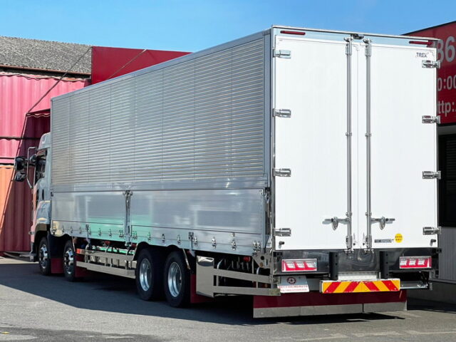 【1519】H30　ギガ　ハイルーフ　ウィング　リア門口ステンレス　7速MT　380馬力