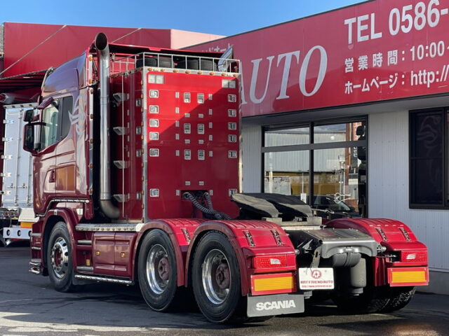 スカニア：R580：トレーラーヘッド：ダブル：V8：煙突マフラー：架装多数
