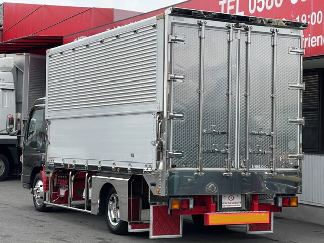 ブルーテックキャンター　ワイドロング　ウィング　架装多数　リア門口ステンレス