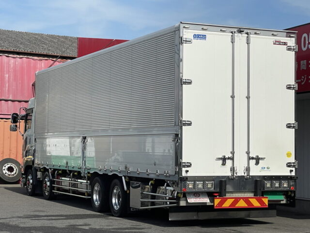 いすゞ：ギガ：ハイルーフ：ウィング：アルミホイール：スムーサー：木床