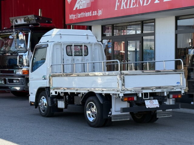 キャンター：平ボデー：標準幅：10尺長：カスタム：オートマ：煤焼き有：150馬力