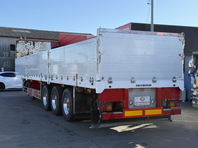 日本トレクス:トレーラー:平ボデー:アルミブロック:1Mアオリ:リフトアクスル:中残し